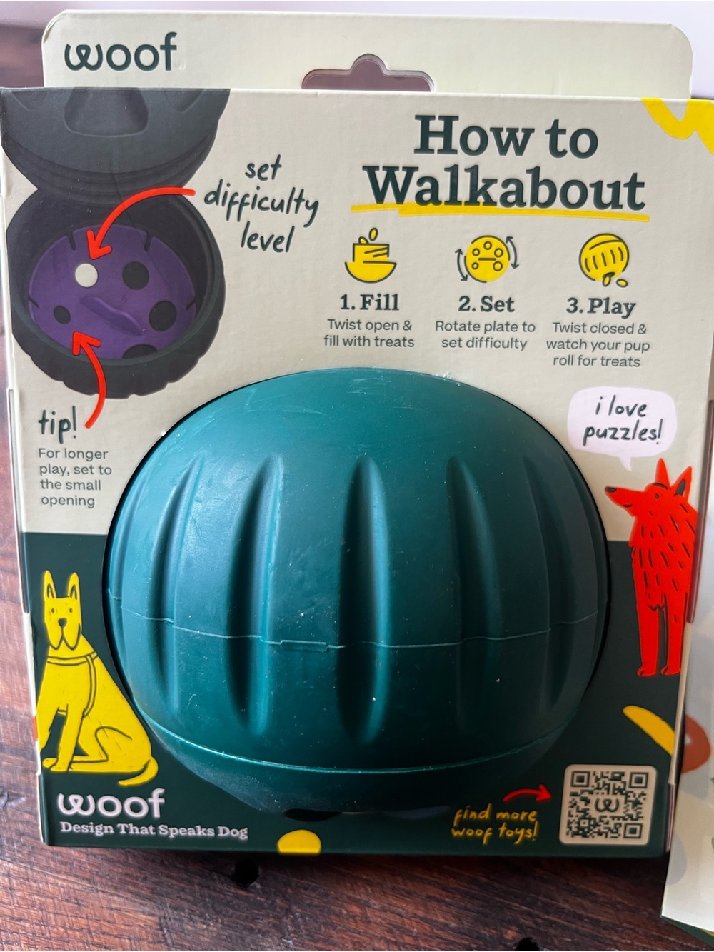 NWT - Woof - Walkabout Slow-Feeder Puzzle Toy & Puzzle Treats - Picture 4 of 7